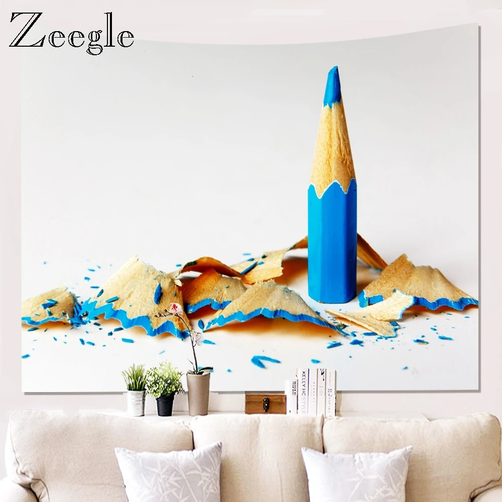 Zeegle Печатный гобелен для офиса, дома, художественное украшение, одеяло, креативное полотенце пляжное пикник, коврик, настенный, моющийся, настенный гобелен