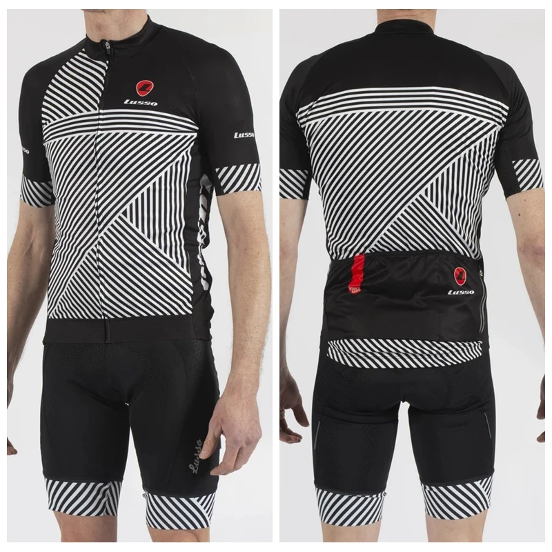 sets LUSSO мужская летняя одежда для горного велосипеда ropa ciclismo maillot дышащая куртка для велосипедистов трикотажный комплект велосипедный костюм - Цвет: sets