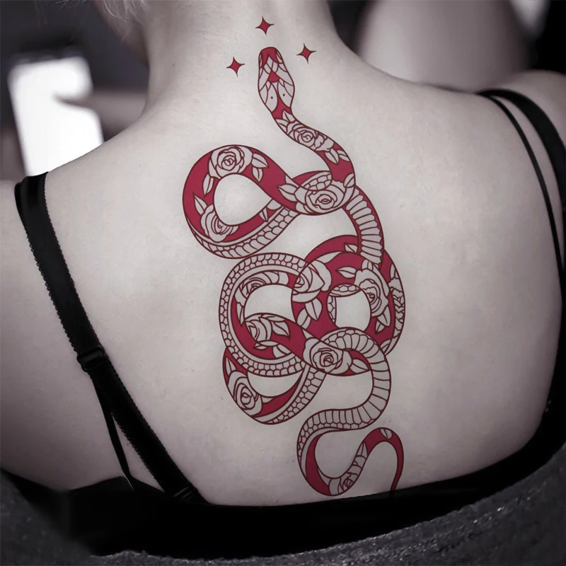 1pcs Temporary Tattoo Stickers Waterproof Large Size Arm Red Black Stickers Snake For Woman Men Body Waist Snake Tattoos Temporary Tattoos Aliexpress 1pcs Temporary Tattoo Stickers Waterproof Large Size Arm Red Black Stickers Snake For Woman Men Body Waist Snake Tattoos Temporary Tattoos Aliexpress