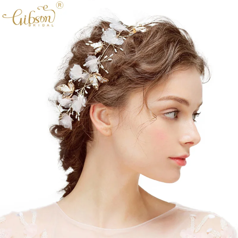 Woman Girls Headpiece Butterfly Flower 