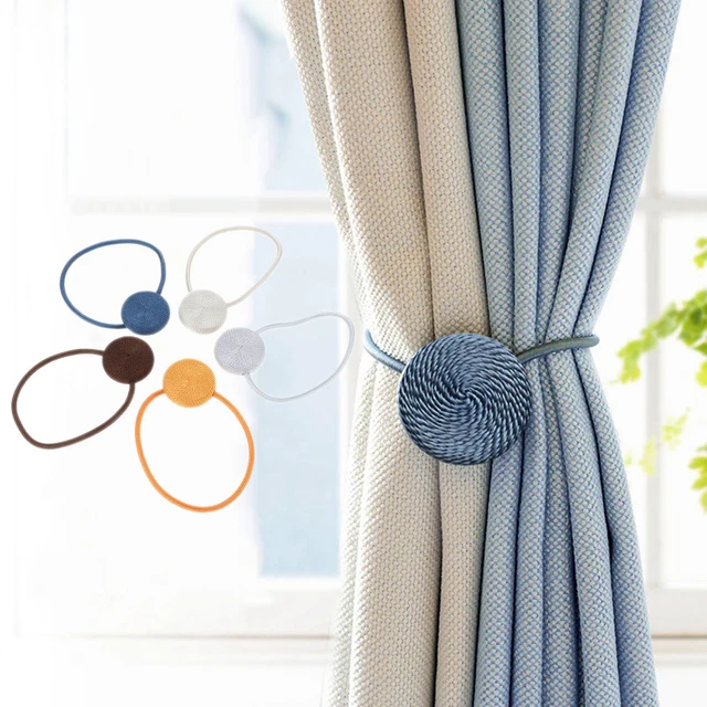 Curtain Magnets Closure Magnetic Holdback Punch-free Tiebacks Buckle  Holders Curtains - AliExpress