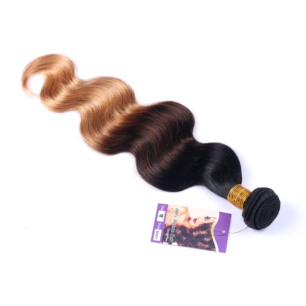 Onda do Corpo Extensões de Cabelo Real Barato Loira Ombre Cabelo Humano Bndles 3 Pçs t 1b - 4 27 Bom Mel 6 Pacotes com 34
