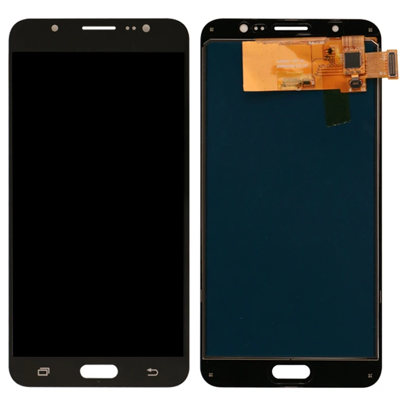 Замена ЖК-дисплея для samsung Galaxy J7()/J7 Duos(), J710F ЖК-экран и дигитайзер полная сборка TFT материал - Цвет: Черный