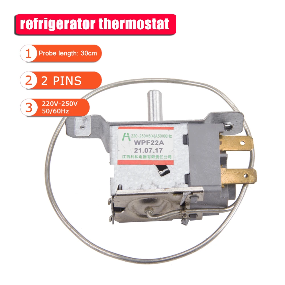 Thermostat Regler WPF-22 Control Switch AC 250V für Gefrierschrank Kühlschrank 