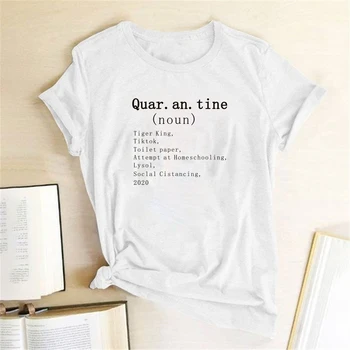 

Quan. ran. tine Printing T-shirts Women Tops for Women Summer Tee Shirt Femme Cotton Tshirt Woman Casual Camisetas De Mujer