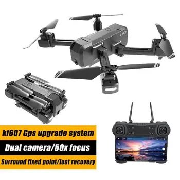 

Kf607 GPS upgraded 4K foldable UAV optical flow dual camera four axis aerial camera remote control helicopter