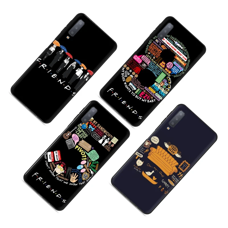 EWAU Central Perk Coffee friends tv Silicone phone case for Samsung A3 A5 A6 Plus A7 A8 A9 A10s 20s 30s 40s 50s 60 70 J6