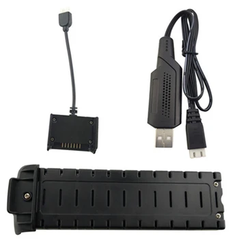 

7.4V 2800Mah Lithium Battery with Usb Charging Cable for Hs700 Aerial Brushless Four-Axis Aircraft Black Battery Accessories,Bla