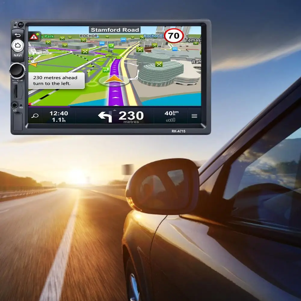 Автомагнитола 7 дюймов мультимедийный Mp5 плеер на Android 8 1 с Gps Bluetooth FM Wi