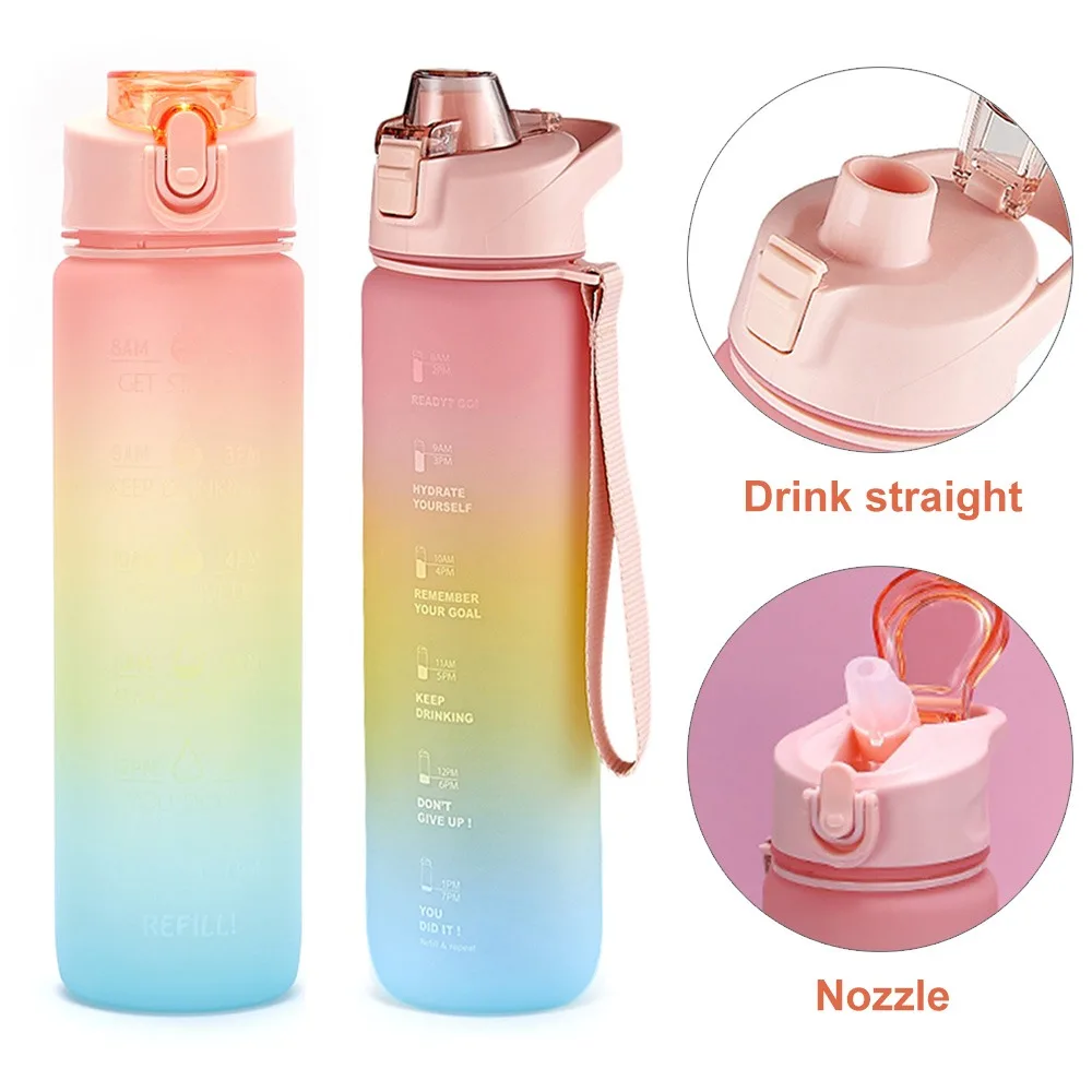 2 Liters Large Capacity Gradient Water Bottle Portable - Temu