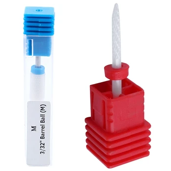 

2Pcs Ceramic Nail Drill Bit Shank Pedicure Rotary File Tool - Bt009-F & Bt003-M