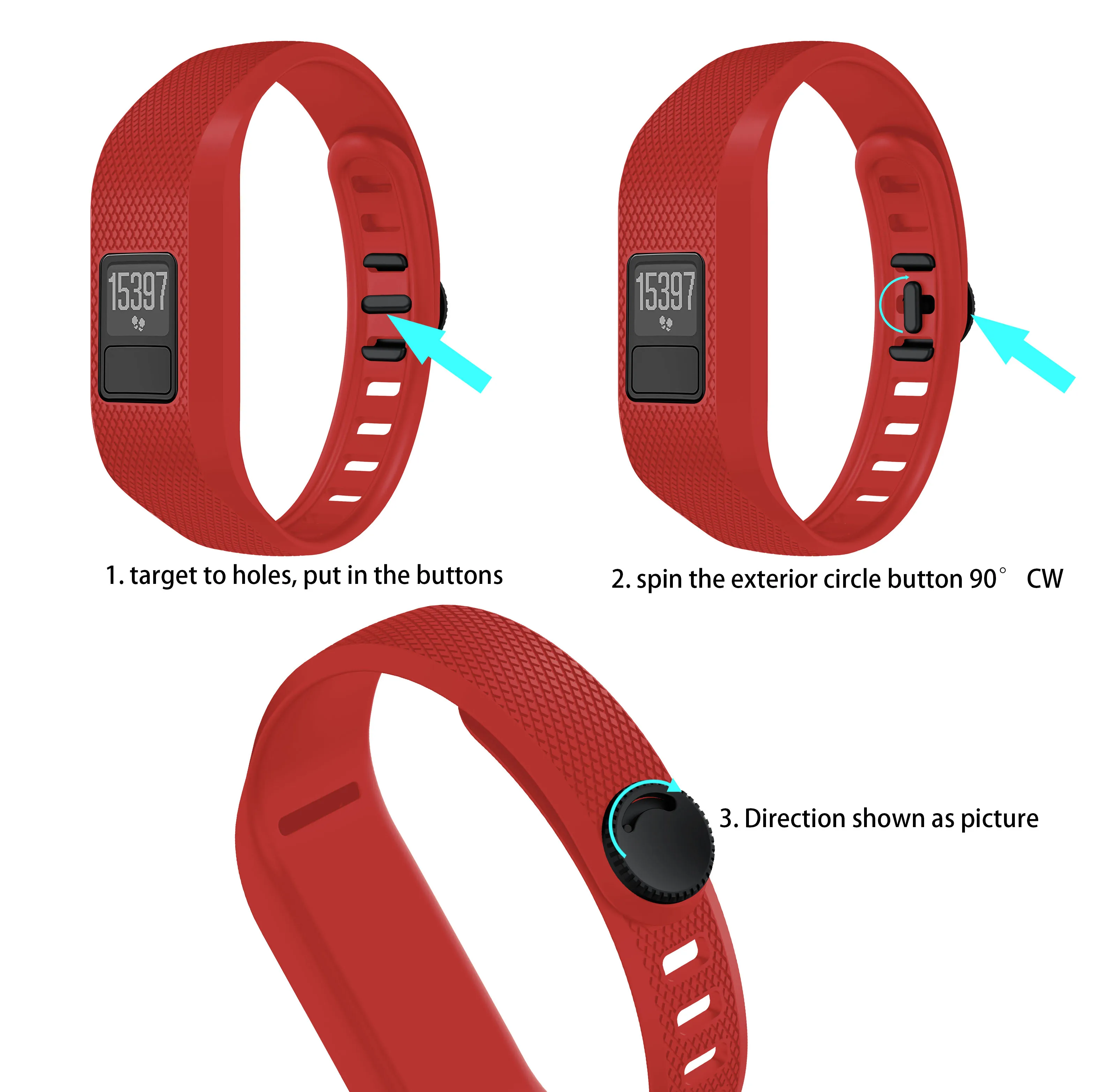 Yayuu Регулируемый мягкий силиконовый спортивный ремешок для Garmin Vivofit 3 полосы с застежкой сменный Браслет для Vivofit JR