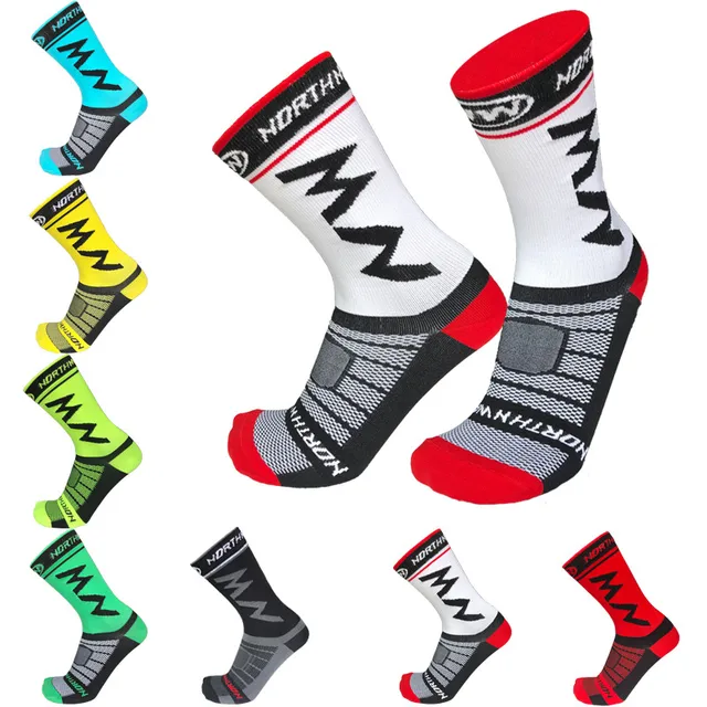 US $2.24 7 Colors Pro Team Men Women Cycling Socks Outdoor Sports Mountain Bike Racing Socks Breathable Road