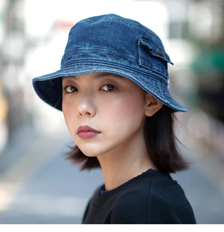 100% Cotton Canvas Denim Bucket Hat 