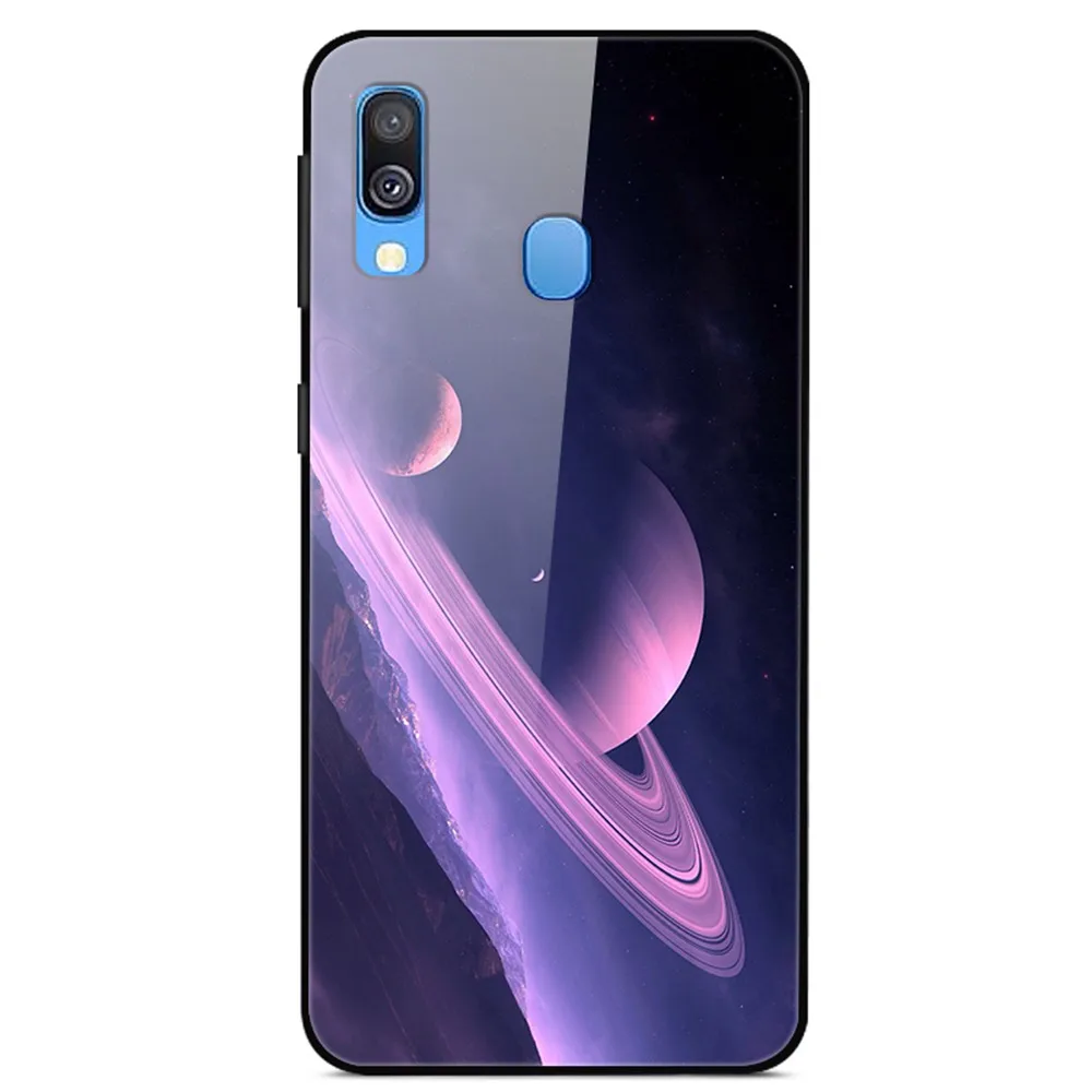 13 Ударопрочный чехол с принтом чехол-крышка с узорами для samsung Galaxy A40 закаленное стекло бампер для samsung A40 чехол - Цвет: 13