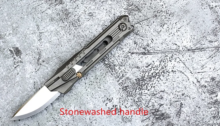 NAITHAWK MT1 TC21 нож из титанового сплава с одной твердой ручкой 9Cr18MoV лезвие для резки бумаги нож для повседневного использования - Цвет: stonewashed