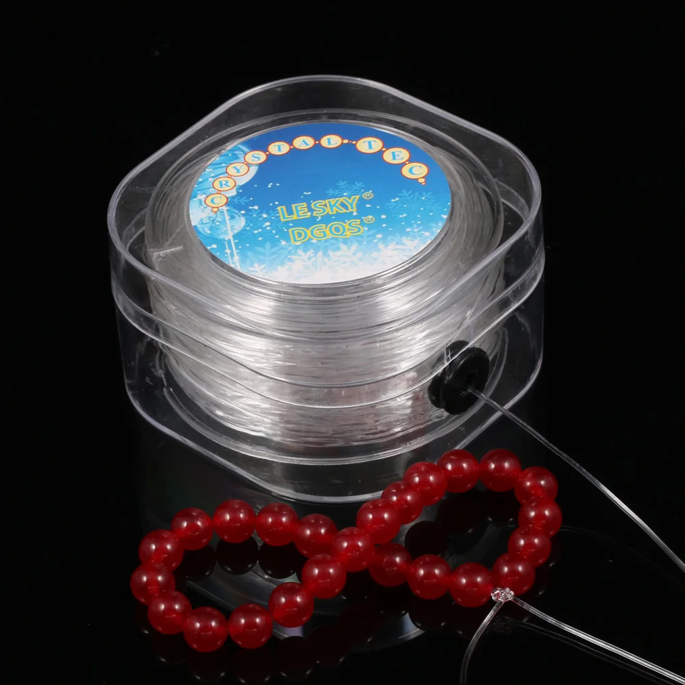 

High Quality DIY Crystal Beading Stretch Elastic Thread Cord with Box Transparent Clear Round Beading Wire String Jewelry Making