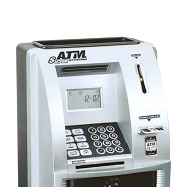 Money Saving Machine ATM Bank Safe BoxCash Coins Saving Box ATM Bank Safe Box Auto Scroll Paper Banknote Gift for Kids 6