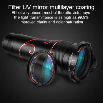

22X Zoom Lens Phone Camera Lens HD Monocular Telescope Portable Stand Tripod Bird Watching Telescope