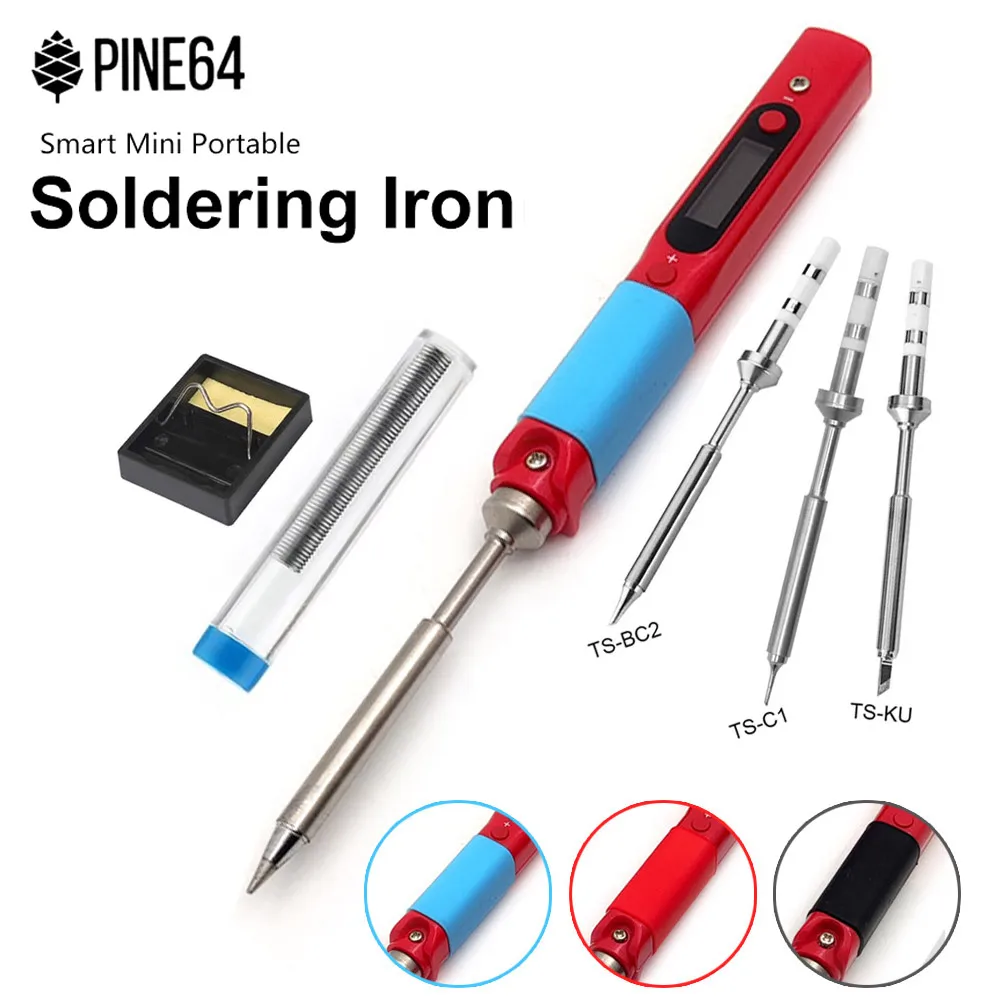 Мини-паяльник Pinecil Pine64 портативный цифровой сварочный инструмент с B2 BC2 KU C1