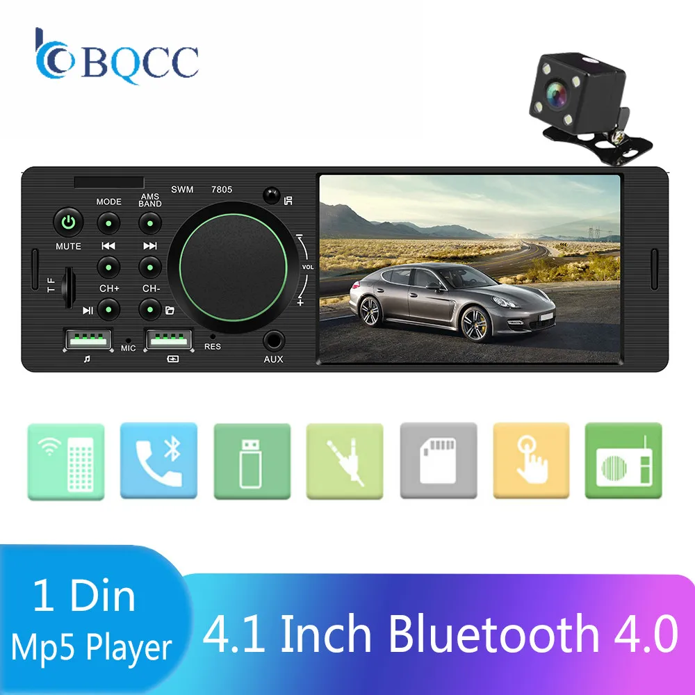 1 Din Автомобильная Радио FM Авторадио Bluetooth Мультимедиа MP3 MP5 плеер 4," дюймовый автомобильный стерео 12 В Авто Аудио пульт дистанционного управления с USB