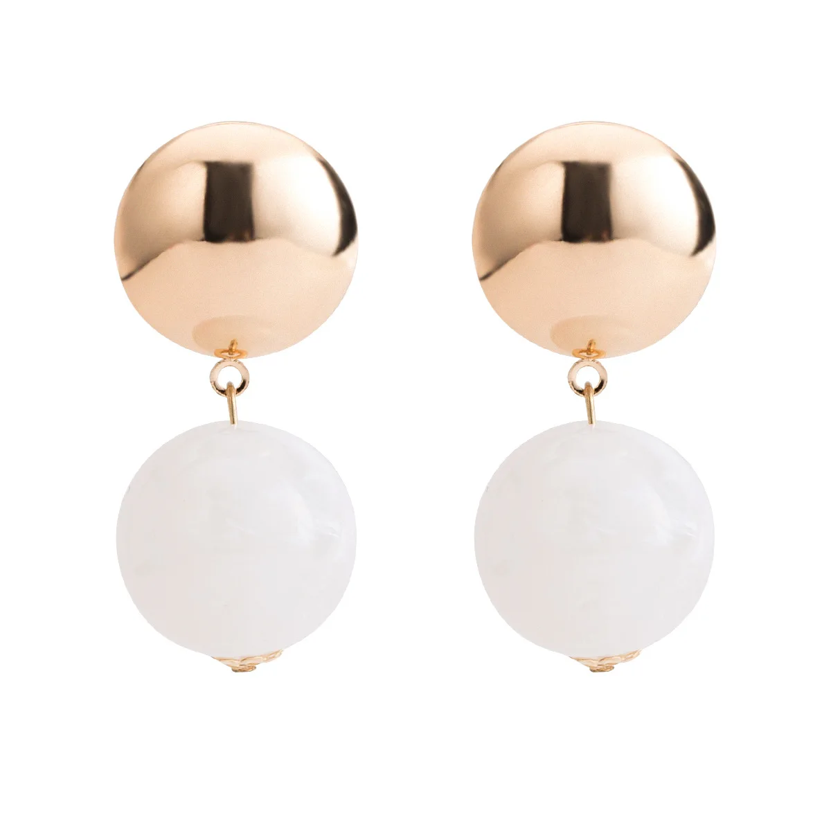 

Geometry round Ball Multilayer Earrings Exaggeration Big Brand Women's Ear Stud Bohemian Europe And America Retro