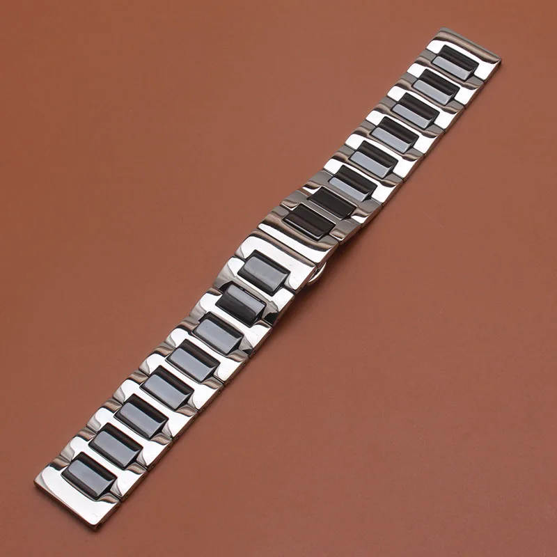 Керамика с нержавеющей сталью ремешки для часов 14mm16mm 18 мм/20 мм/22 ремешок для часов, мм 306L стальной ремешок для наручных часов высокие качественные ремешки для ручных часов