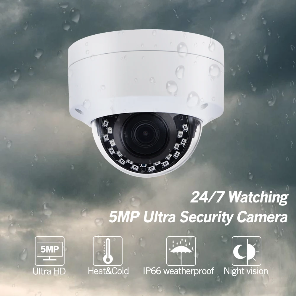 4CH CCTV системы 2 шт. ультра 5MP безопасности POE, купольная IP камера с Hikvision 4 POE NVR DS-7604NI-K1/4 P DIY комплекты видеонаблюдения