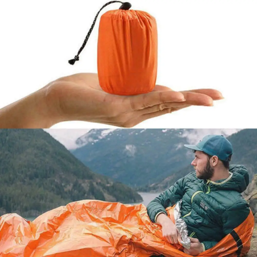 

Outdoor Adults Sleeping Bag Emergency Envelope Moisture-proof Mats outdoor survival Breathable Travel Sleep bag