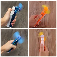 Портативный мини-вентилятор ручной распылитель тумана 1 шт. без бутылки батареи портативный для наружного туристический Кемпинг прохладная вода изгиб Тепла