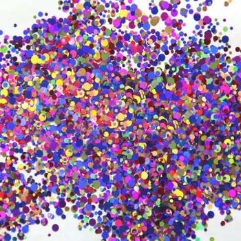 

Mixed Dot 45-500grams/lot Mix Colors Round Dot Spangle shape glitter Flake cosmetic powder for nail Gel (holographic)