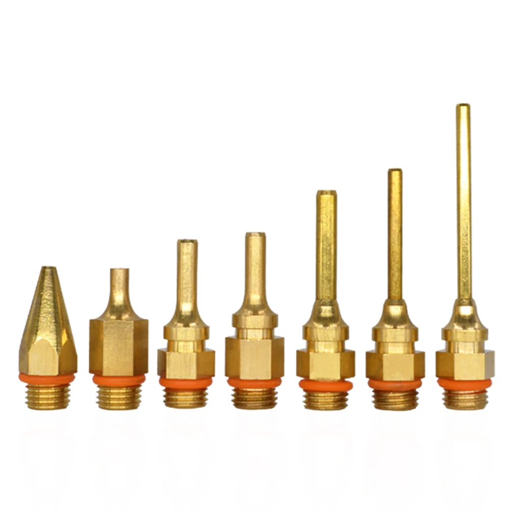 High Quality Copper Nozzles Hot Melt Glue Gun Accessories  Diameter 1.0 2.0 3.0MM Leakproof Fast Heat Conduction u drill wc12 5 25 35 45 55 65mm 3 times diameter fast water spray bit high effective indexable inserts type violent drill bits