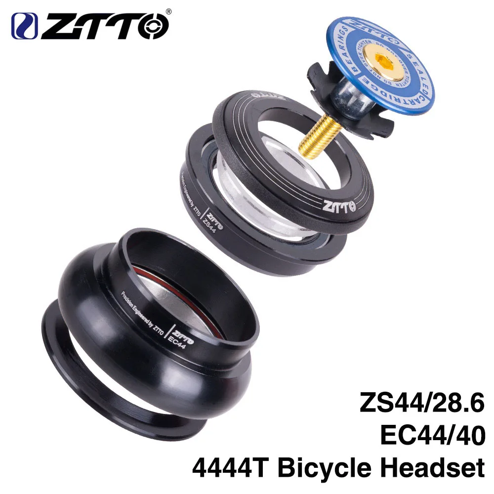 

ZTTO Bicycle Headset 4444T MTB 44mm ZS44 EC44 CNC 1 1/8"-1 1/2" Straight Tube Frame to Tapered Tube Fork 1.5 Adapter Headset