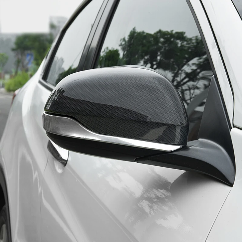 

For Honda HR-V Vezel 2014 2015 2016 2017 ABS Carbon fibre Accessories Car Side Door rearview mirror cover Cover Trim Car Styling