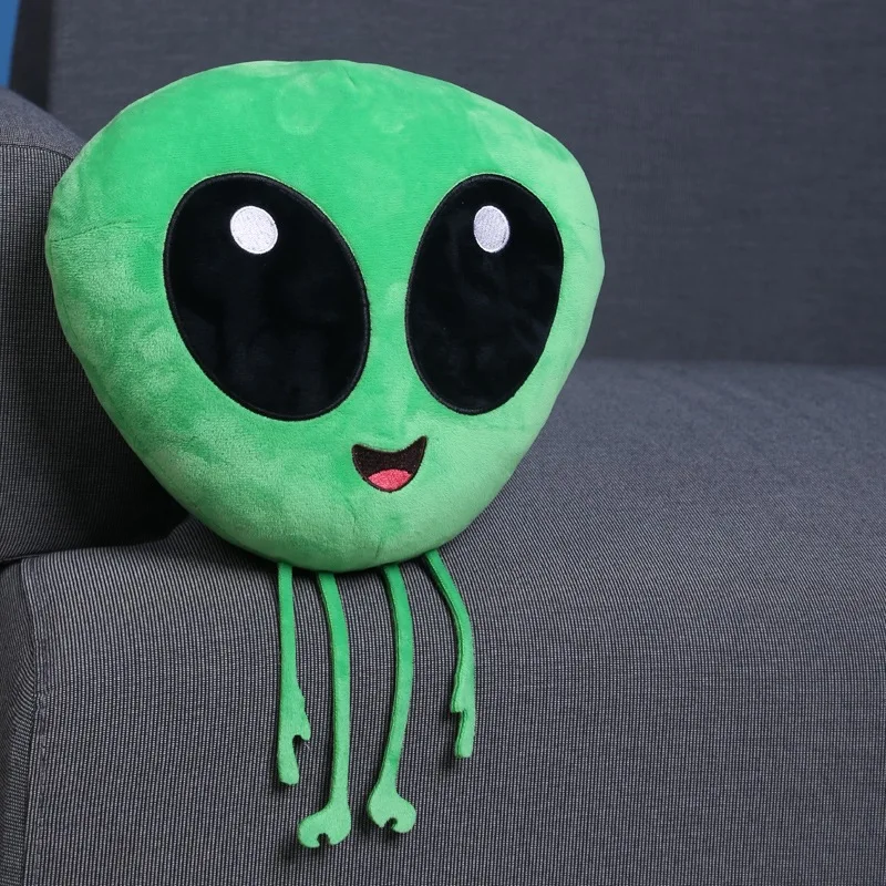 33cm Fashion Girl Funny Et Pillow Expression Adventure Green Alien