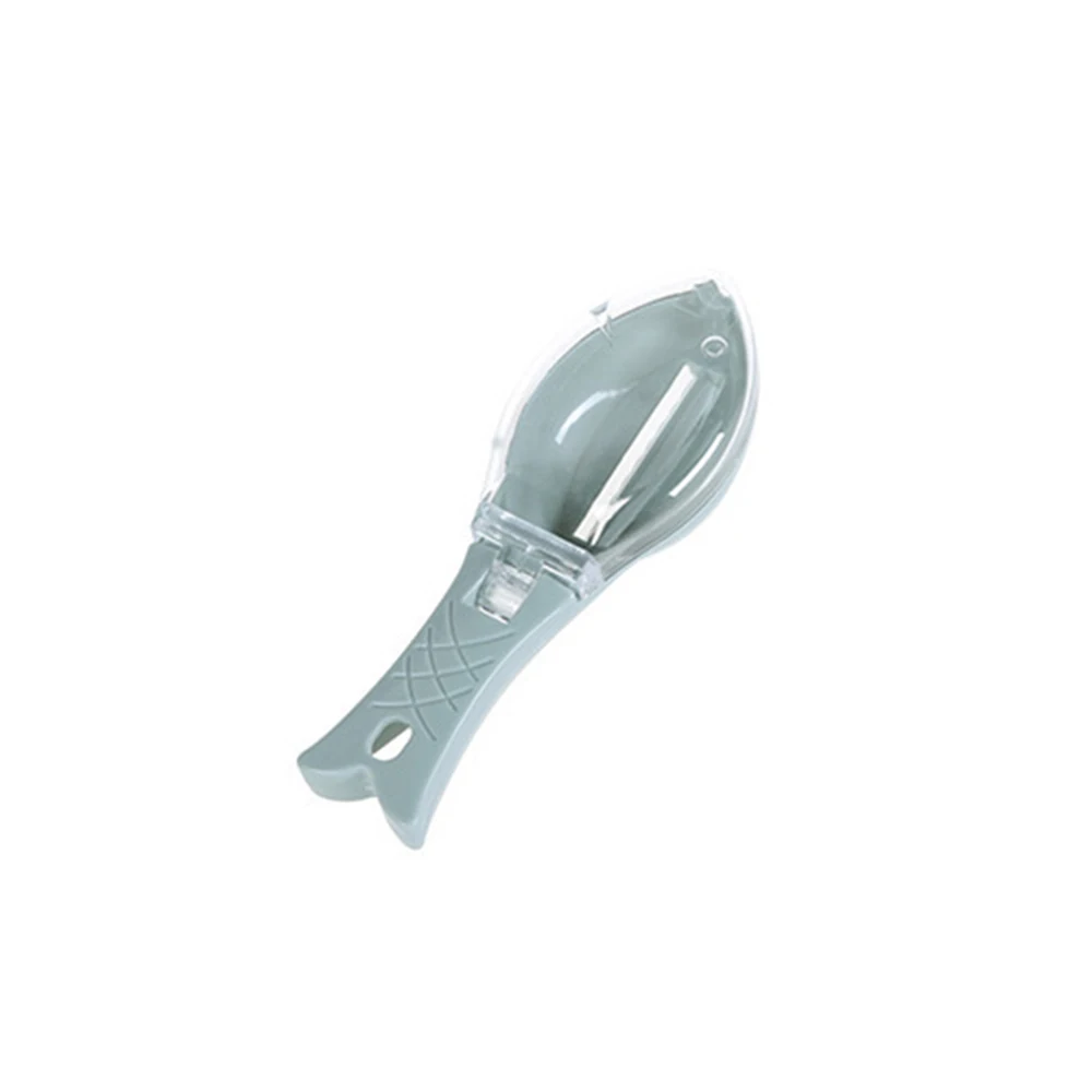 Синий Plastic Practical Fish Scaler Skin Brush Fast Remove Cleaning Scraper Peeler Sharp Food Graters Household Kitchen Tool - Цвет: Синий
