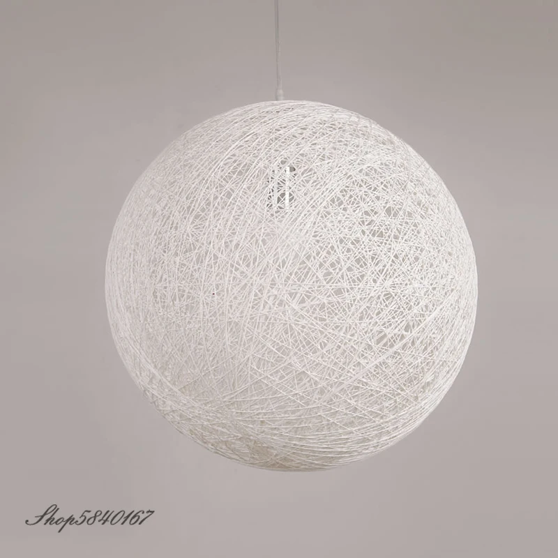 Natural Hemp Pendant Lights Rattan Handmake Pendant Lamps for Living Room Hanging Lamps Deco Dining Room Suspension Luminaire