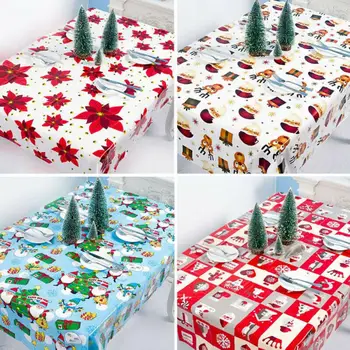

Christmas Printed Tablecloth Rectangular Hotel Banquet Table Cloth for Wedding Party Christmas Table Cover Home Decoration