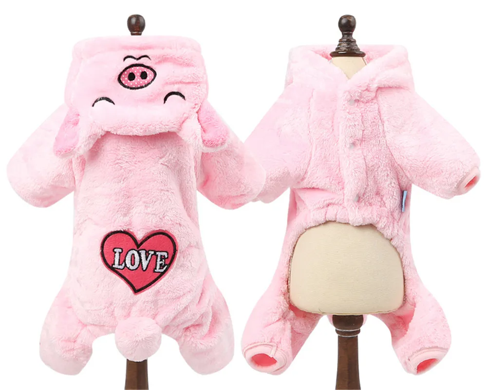 2020 Cute Dog Clothes for Chihuahua Pet Bear Pig Costume Puppy Hoodies Rabbit Dog Coat Jacket Rabbit Pajamas Clothes Pug Bulldog (6)