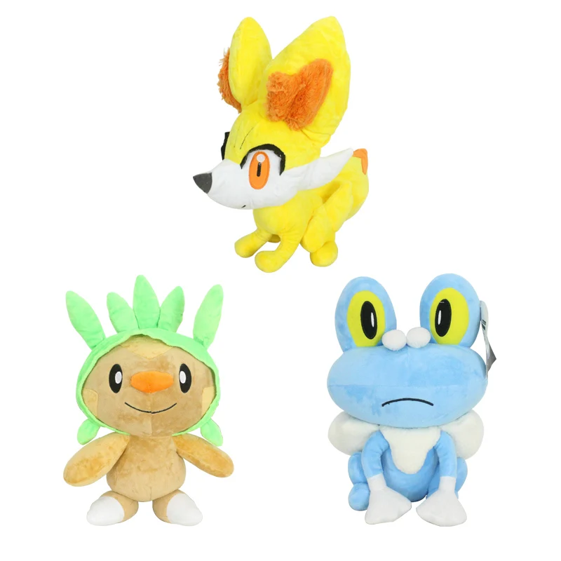Pokemon 30cm Plush New Chespins Fennekins Froakies Soft Good Quality Soothing Doll Birthday Christmas Halloween Gift For Kid | Игрушки и