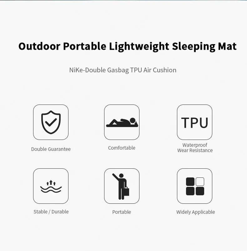 Naturehike ТПУ двухгасящий спальный надувной коврик для кемпинга портативный надувной матрас воздушная подушка для путешествий на открытом воздухе