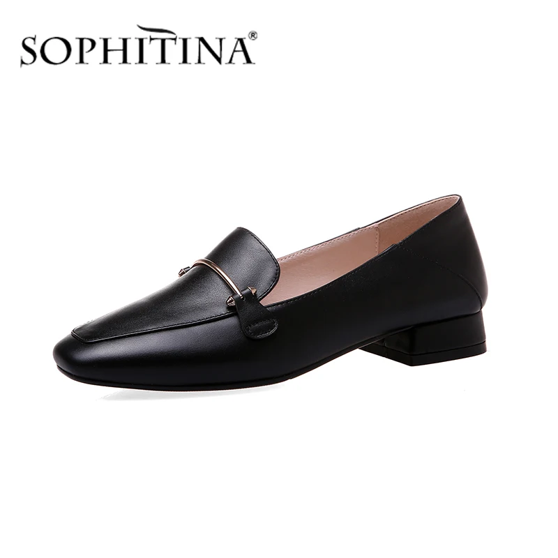 SOPHITINA/Модная женская обувь на плоской подошве Удобная однотонная с квадратным