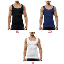 Мужские компрессионные рубашки для похудения, формирователь тела, майка без рукавов, топ, Корректирующее белье, Новинка