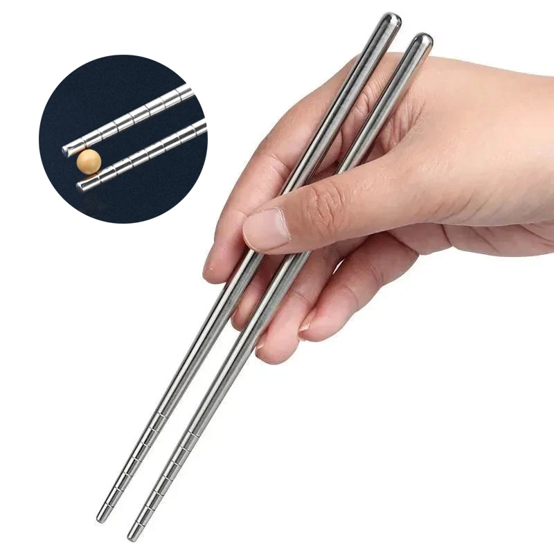 

5/1PCS Portable Stainless Steel Chopsticks Non-slip Reusable Chinese Non-slip Environmentally Friendly Tableware Sushi Tools