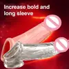 Male Reusable Penis Sleeve Dildo Extender Enlargement Delay Ejaculation Sex Toy Soft Realistic Shape Sex Toys for Men YS0351 1