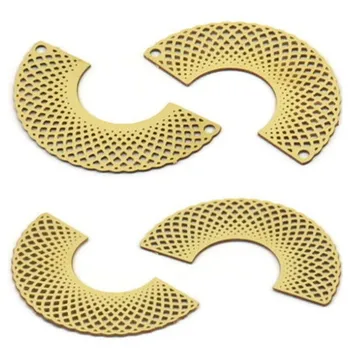 

Raw Brass.Semi Circle Charms.d1419.d1427.