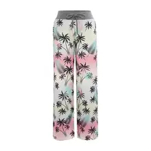 Женские хлопковые длинные брюки с принтом, повседневные домашние пижамные штаны для отдыха, женские весенне-осенние повседневные штаны для сна