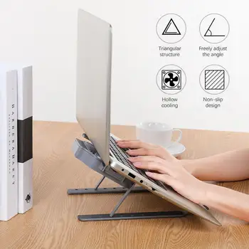 

Cewaal Lift Adjustable Cell Phone Laptop Holder Home Laptop Stand Useful Desktop Stents Tablet Bracket Foldable for MacBook