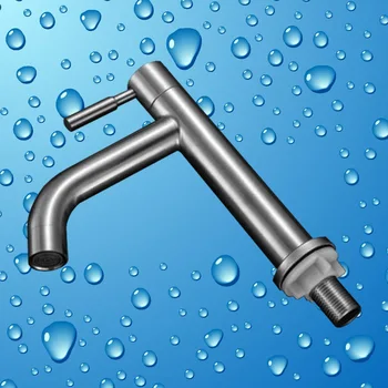 

Bathroom Cleansing Faucet Bathroom Basin Faucet Single-connected 304 Stainless Steel Brushed Craft Wash Basin Single Cold Tap