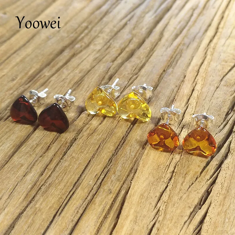 Женские серьги гвоздики Yoowei в форме сердца офисном стиле модный